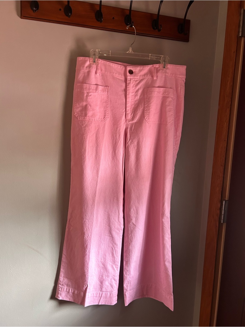J. Crew Lizzie High Rise Pink Wide-Leg Pants